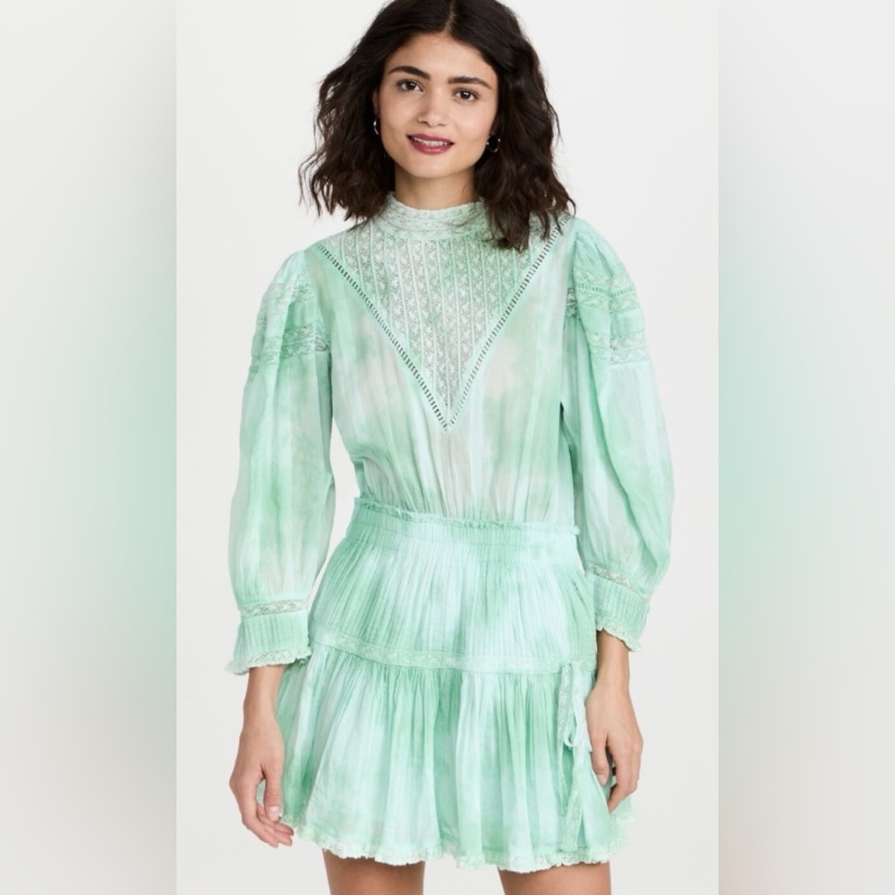 LoveShackFancy Viola Tie Dye Mini Dress